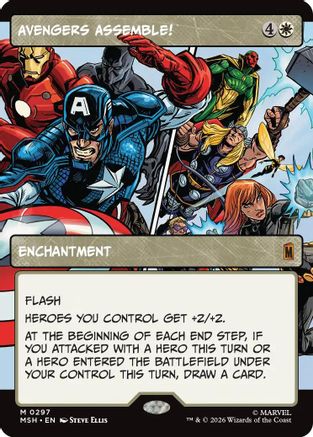 Avengers Assemble! (Borderless) (0297)  [Foil]  (MSH-297) - [Marvel Super Heroes]