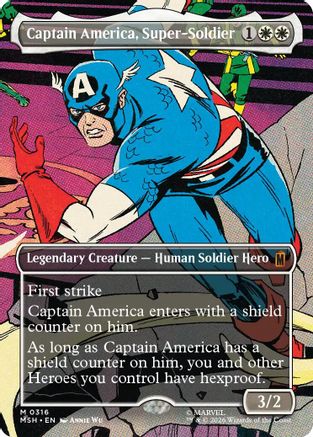 Captain America, Super-Soldier (Borderless) (0316)  [Foil]  (MSH-316) - [Marvel Super Heroes]