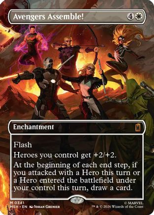 Avengers Assemble! (Borderless) (0341)  [Foil]  (MSH-341) - [Marvel Super Heroes]