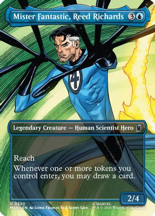 Mister Fantastic, Reed Richards (Borderless)  [Foil]  (MSH-320) - [Marvel Super Heroes]