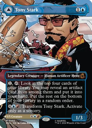 Tony Stark (Borderless) (0350)  [Foil]  (MSH-350) - [Marvel Super Heroes]