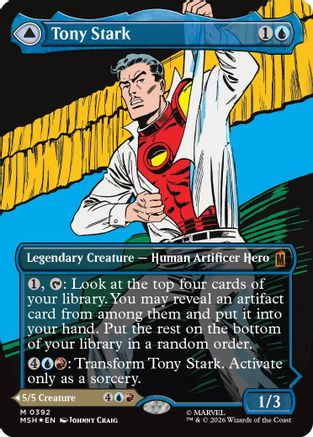 Tony Stark (Borderless) (0392)  [Foil]  (MSH-392) - [Marvel Super Heroes]