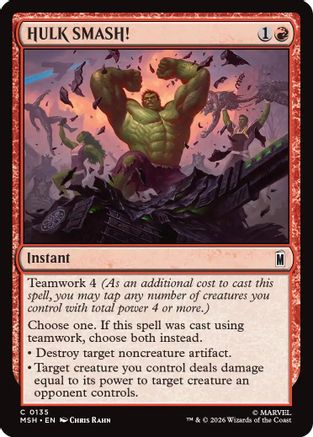 HULK SMASH!  [Foil]  (MSH-135) - [Marvel Super Heroes]