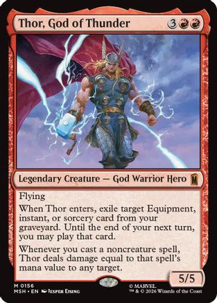 Thor, God of Thunder  [Foil]  (MSH-156) - [Marvel Super Heroes]