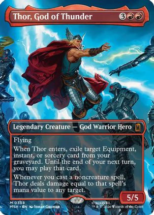 Thor, God of Thunder (Borderless) (0338)  (MSH-338) - [Marvel Super Heroes]