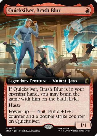 Quicksilver, Brash Blur (Extended Art)  (MSH-412) - [Marvel Super Heroes]