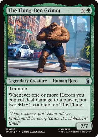 The Thing, Ben Grimm  [Foil]  (MSH-190) - [Marvel Super Heroes]