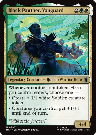 Black Panther, Vanguard  [Foil]  (MSH-207) - [Marvel Super Heroes]