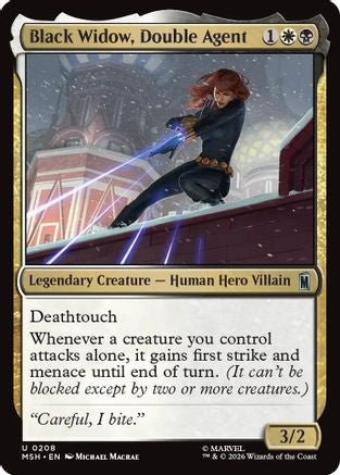 Black Widow, Double Agent  [Foil]  (MSH-208) - [Marvel Super Heroes]