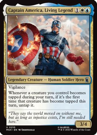 Captain America, Living Legend  [Foil]  (MSH-210) - [Marvel Super Heroes]