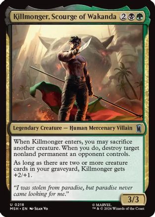 Killmonger, Scourge of Wakanda  [Foil]  (MSH-218) - [Marvel Super Heroes]