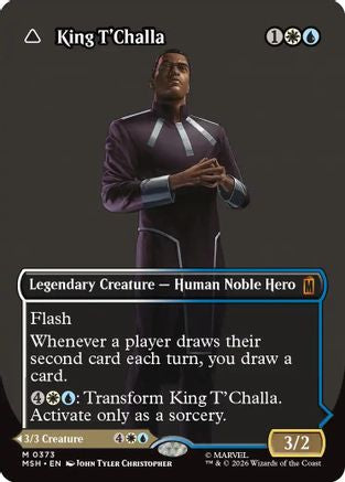 King T'Challa (Borderless) (0373)  [Foil]  (MSH-373) - [Marvel Super Heroes]