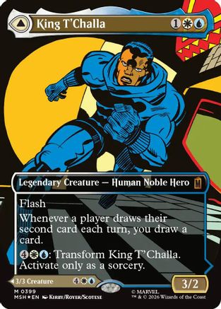 King T'Challa (Borderless) (0399)  [Foil]  (MSH-399) - [Marvel Super Heroes]
