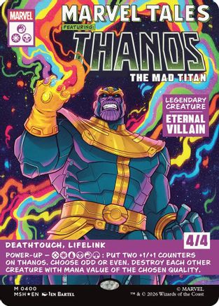 Thanos, The Mad Titan (Borderless) (0400)  [Foil]  (MSH-400) - [Marvel Super Heroes]