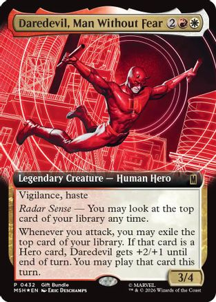 Daredevil, Man Without Fear (Extended Art)  [Foil]  (UMP-432) - [Unique and Miscellaneous Promos]