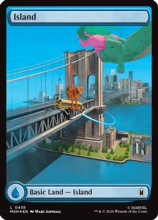 Island (0435) (Surge Foil)  [Foil]  (MSH-435) - [Marvel Super Heroes]