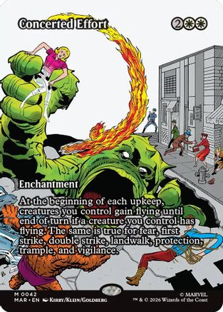 Concerted Effort (Borderless)  [Foil]  (MAR-042) - [Marvel Universe Eternal-Legal]