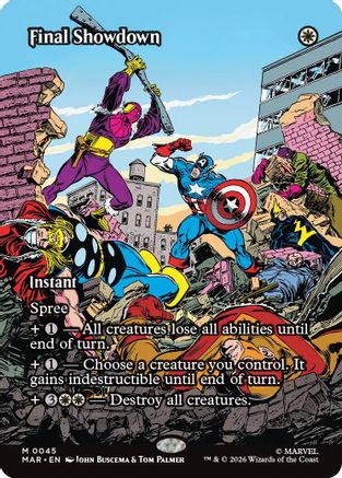 Final Showdown (Borderless)  [Foil]  (MAR-045) - [Marvel Universe Eternal-Legal]