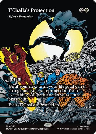 T'Challa's Protection - Teferi's Protection (Borderless)  (MAR-051) - [Marvel Universe Eternal-Legal]