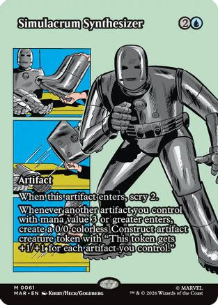 Simulacrum Synthesizer (Borderless)  [Foil]  (MAR-061) - [Marvel Universe Eternal-Legal]