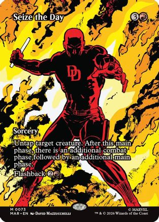 Seize the Day (Borderless)  [Foil]  (MAR-073) - [Marvel Universe Eternal-Legal]