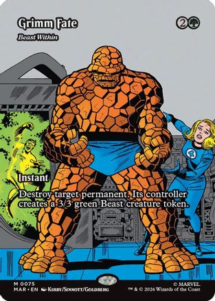 Grimm Fate - Beast Within (Borderless)  (MAR-075) - [Marvel Universe Eternal-Legal]