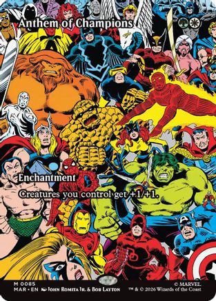 Anthem of Champions (Borderless)  (MAR-085) - [Marvel Universe Eternal-Legal]