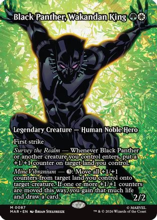 Black Panther, Wakandan King (Borderless)  [Foil]  (MAR-087) - [Marvel Universe Eternal-Legal]