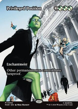 Privileged Position (Borderless)  [Foil]  (MAR-092) - [Marvel Universe Eternal-Legal]