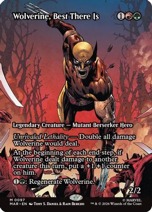 Wolverine, Best There Is (Borderless)  [Foil]  (MAR-097) - [Marvel Universe Eternal-Legal]