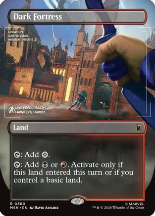 Dark Fortress (Borderless)  [Foil]  (MSH-380) - [Marvel Super Heroes]