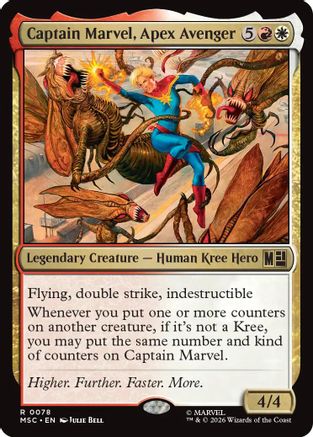 Captain Marvel, Apex Avenger (Surge Foil)  [Foil]  (MSC-078) - [Commander: Marvel Super Heroes]