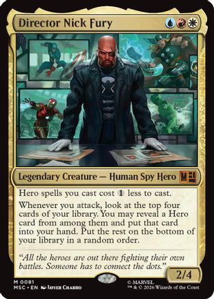 Director Nick Fury (Surge Foil)  [Foil]  (MSC-081) - [Commander: Marvel Super Heroes]