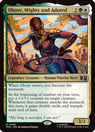Okoye, Mighty and Adored (Surge Foil)  [Foil]  (MSC-089) - [Commander: Marvel Super Heroes]