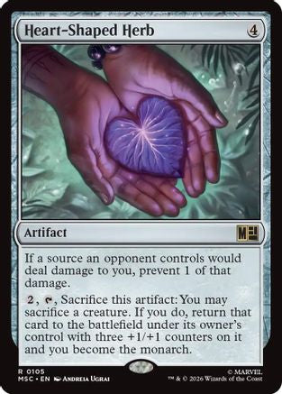 Heart-Shaped Herb (Surge Foil)  [Foil]  (MSC-105) - [Commander: Marvel Super Heroes]