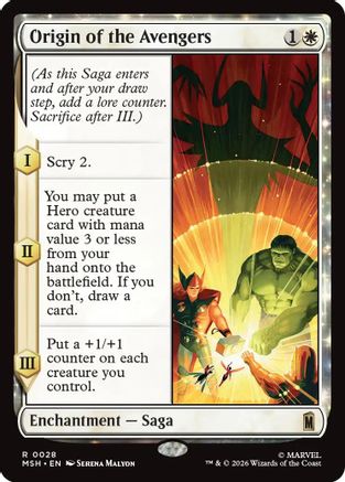 Origin of the Avengers  (MSH-028) - [Marvel Super Heroes]