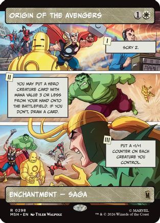 Origin of the Avengers (Borderless)  (MSH-298) - [Marvel Super Heroes]