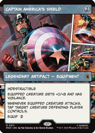 Captain America's Shield (Borderless) (0311)  [Foil]  (MSH-311) - [Marvel Super Heroes]