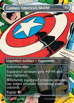 Captain America's Shield (Borderless) (0317)  [Foil]  (MSH-317) - [Marvel Super Heroes]