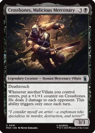 Crossbones, Malicious Mercenary  [Foil]  (MSH-091) - [Marvel Super Heroes]
