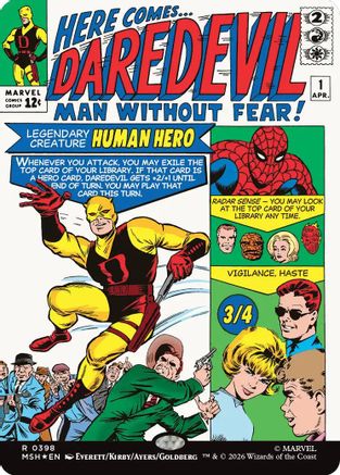 Daredevil, Man Without Fear (Borderless) (0398)  [Foil]  (MSH-398) - [Marvel Super Heroes]