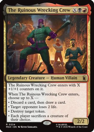 The Ruinous Wrecking Crew  [Foil]  (MSH-224) - [Marvel Super Heroes]