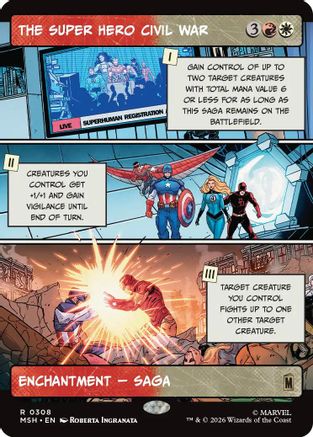 The Super Hero Civil War (Borderless)  [Foil]  (MSH-308) - [Marvel Super Heroes]