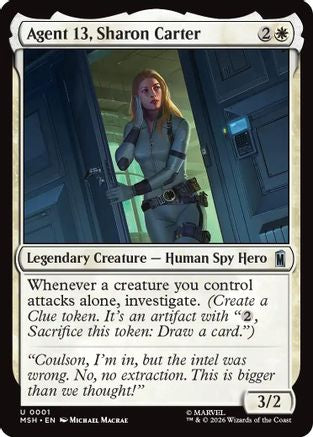 Agent 13, Sharon Carter  (MSH-001) - [Marvel Super Heroes]