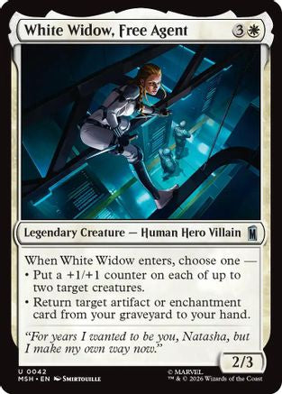 White Widow, Free Agent  [Foil]  (MSH-042) - [Marvel Super Heroes]
