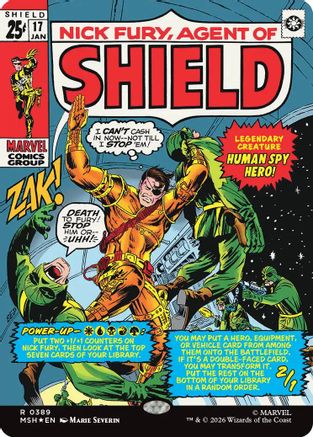 Nick Fury, Agent of SHIELD (Borderless) (0389)  [Foil]  (MSH-389) - [Marvel Super Heroes]
