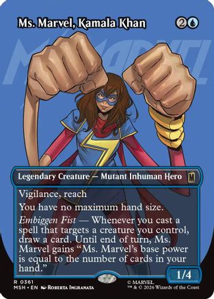 Ms. Marvel, Kamala Khan (Borderless)  [Foil]  (MSH-361) - [Marvel Super Heroes]