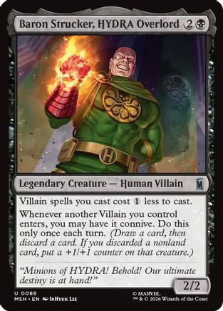Baron Strucker, HYDRA Overlord  (MSH-088) - [Marvel Super Heroes]