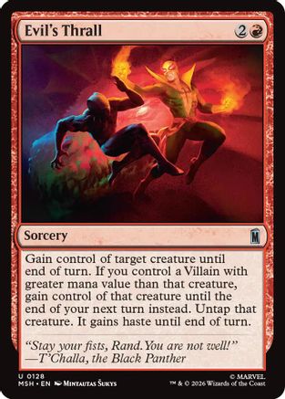 Evil's Thrall  [Foil]  (MSH-128) - [Marvel Super Heroes]