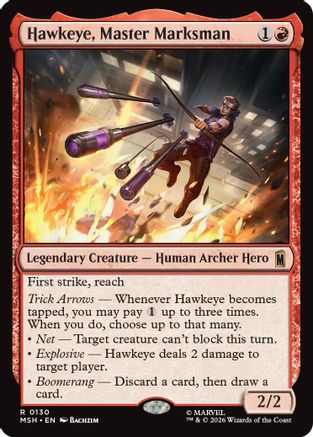 Hawkeye, Master Marksman  [Foil]  (MSH-130) - [Marvel Super Heroes]